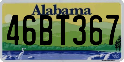 AL license plate 46BT367