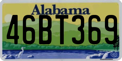 AL license plate 46BT369