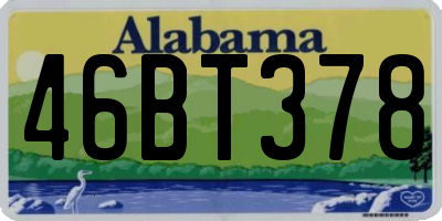 AL license plate 46BT378