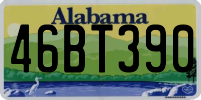 AL license plate 46BT390