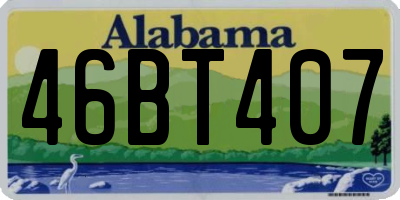 AL license plate 46BT407