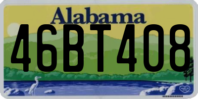 AL license plate 46BT408