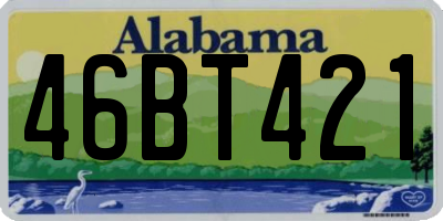 AL license plate 46BT421