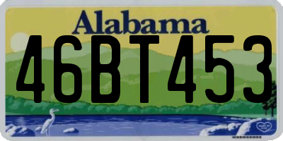 AL license plate 46BT453