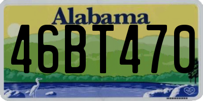 AL license plate 46BT470