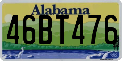 AL license plate 46BT476