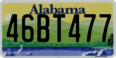 AL license plate 46BT477