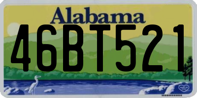 AL license plate 46BT521