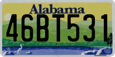 AL license plate 46BT531