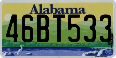 AL license plate 46BT533