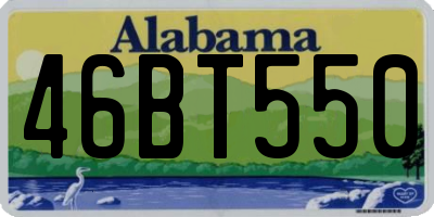 AL license plate 46BT550
