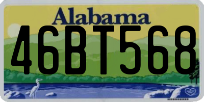 AL license plate 46BT568