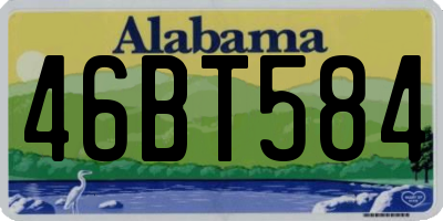 AL license plate 46BT584