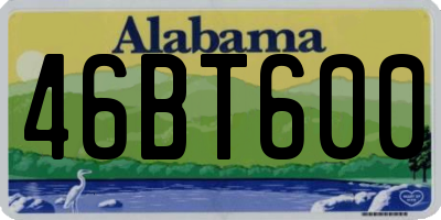 AL license plate 46BT600