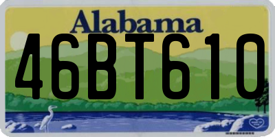 AL license plate 46BT610