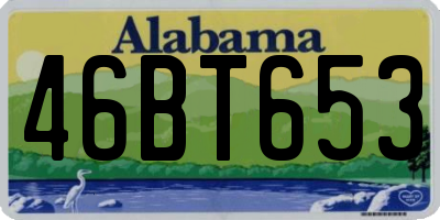 AL license plate 46BT653