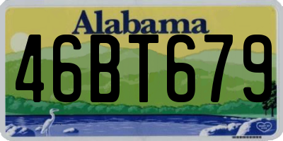 AL license plate 46BT679