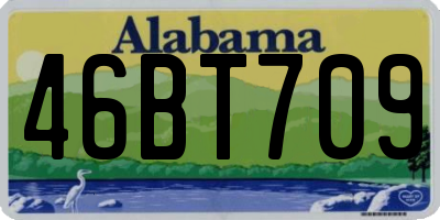 AL license plate 46BT709