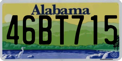 AL license plate 46BT715