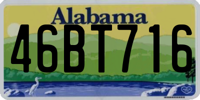 AL license plate 46BT716