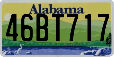 AL license plate 46BT717