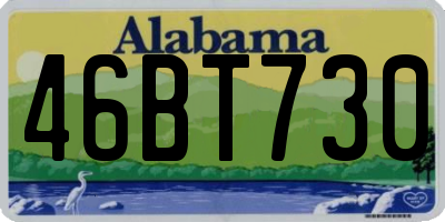 AL license plate 46BT730