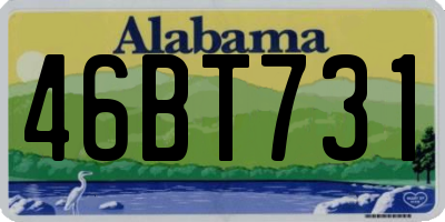 AL license plate 46BT731