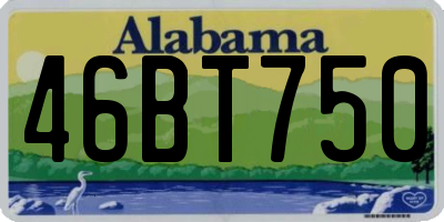 AL license plate 46BT750