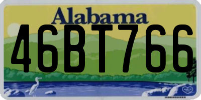 AL license plate 46BT766