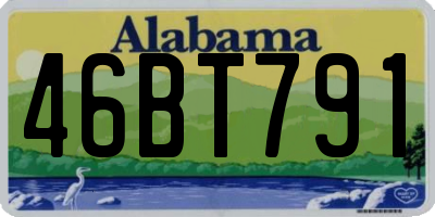 AL license plate 46BT791
