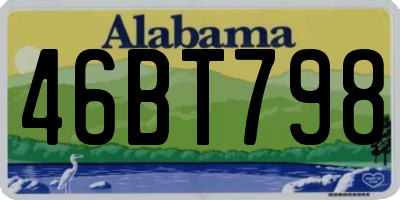 AL license plate 46BT798