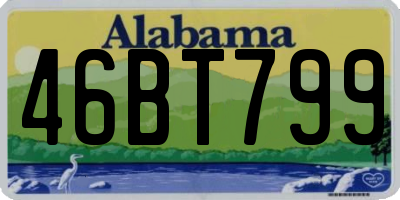 AL license plate 46BT799