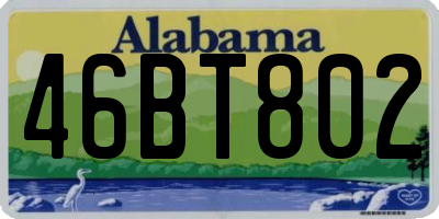 AL license plate 46BT802