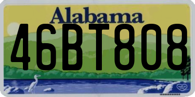 AL license plate 46BT808