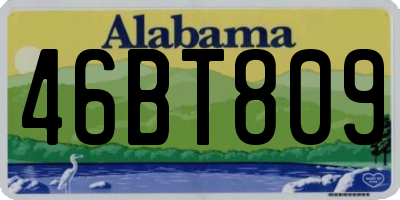 AL license plate 46BT809