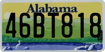 AL license plate 46BT818