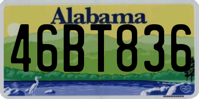 AL license plate 46BT836