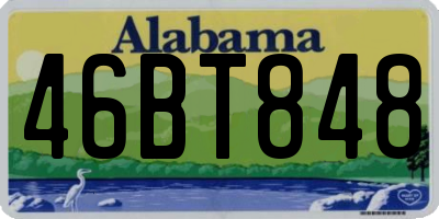 AL license plate 46BT848