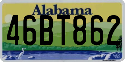 AL license plate 46BT862