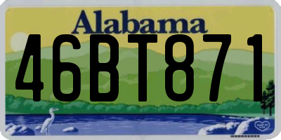 AL license plate 46BT871