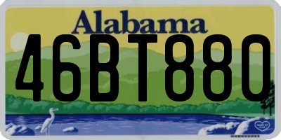 AL license plate 46BT880