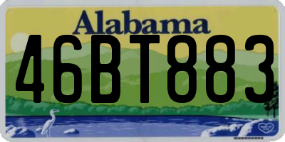 AL license plate 46BT883