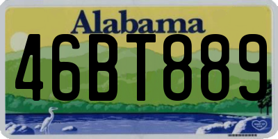 AL license plate 46BT889