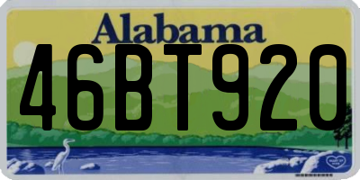 AL license plate 46BT920