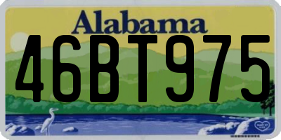 AL license plate 46BT975
