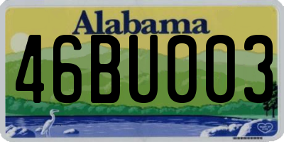 AL license plate 46BU003