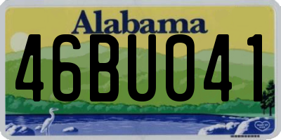 AL license plate 46BU041