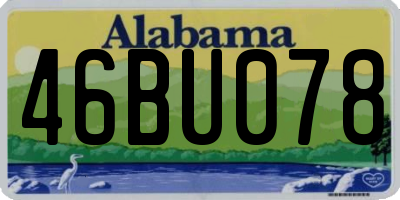 AL license plate 46BU078