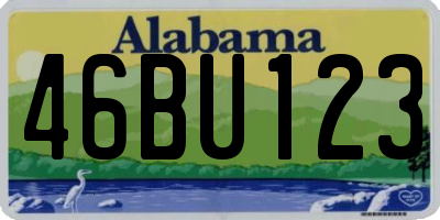 AL license plate 46BU123