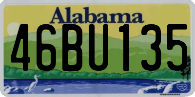 AL license plate 46BU135